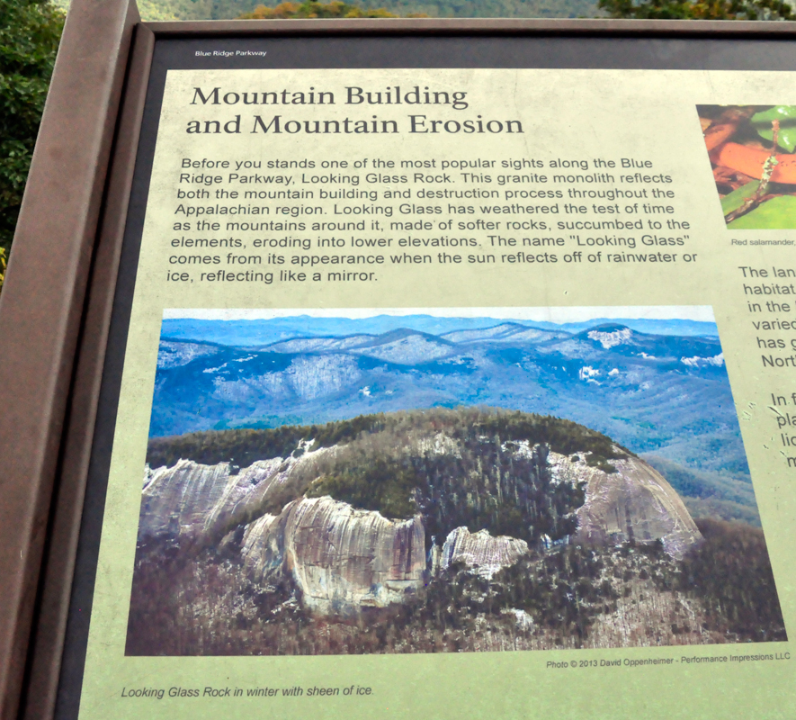 sign about Mountain Erosion